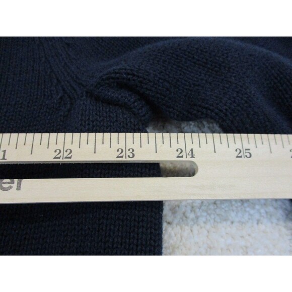LL Bean Sweater Adult Extra Large XL Blue Pullover Quarter Zip Preppy Mens - Picture 8 of 11
